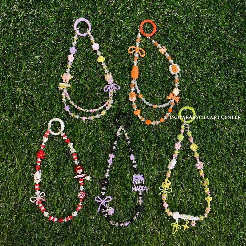 Metal bead fine mobile phone chain/designer model/Taiwan handmade original [Group 3] - อุปกรณ์เสริมอื่น ๆ - โลหะ 