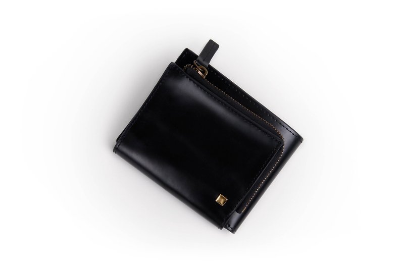 │With Bear Design│ BLACK Wallet - L Angle Zipper - กระเป๋าสตางค์ - วัสดุอื่นๆ สีดำ