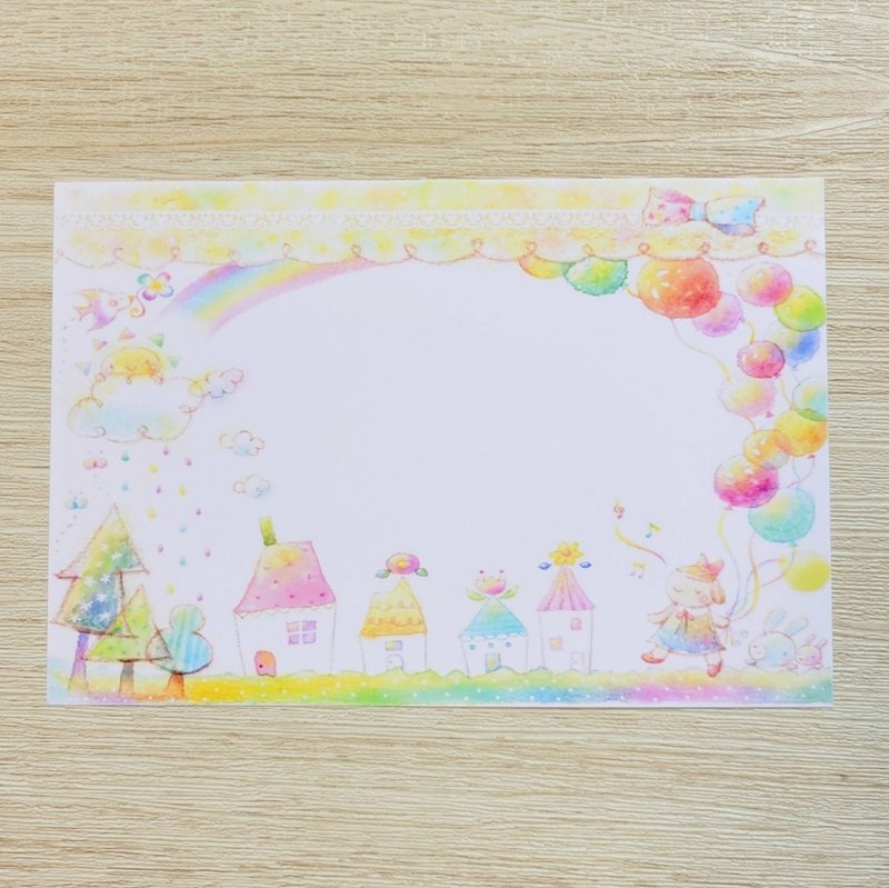 おさんぽ イラスト ポストカード ２枚セット - 卡片/明信片 - 紙 白色