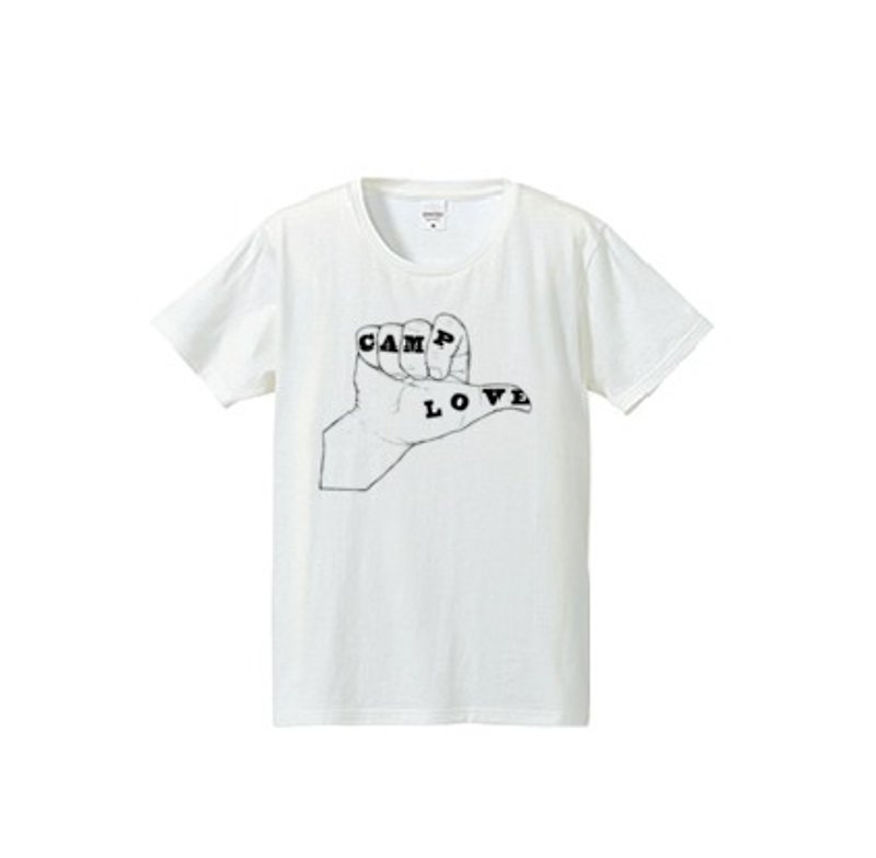CAMP LOVE (4.7oz T-shirt) - เสื้อยืดผู้หญิง - วัสดุอื่นๆ ขาว