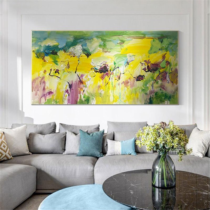 Landscape Painting Abstract Canvas Wall Art Picture for Living Room Decoration - Posters - Linen 