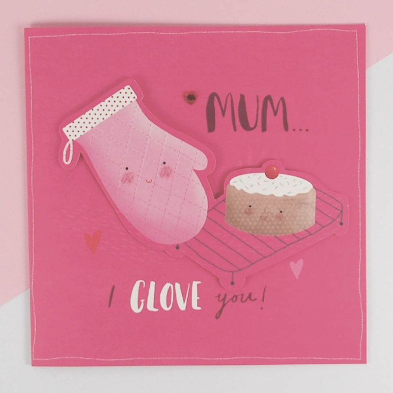 從烤箱拿出蛋糕【母親節卡片】 - 卡片/明信片 - 紙 粉紅色