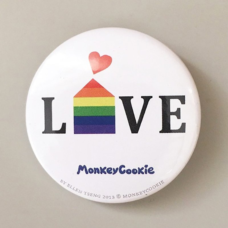 Badge Rainbow LOVE | MonkeyCookie - Badges & Pins - Plastic Multicolor