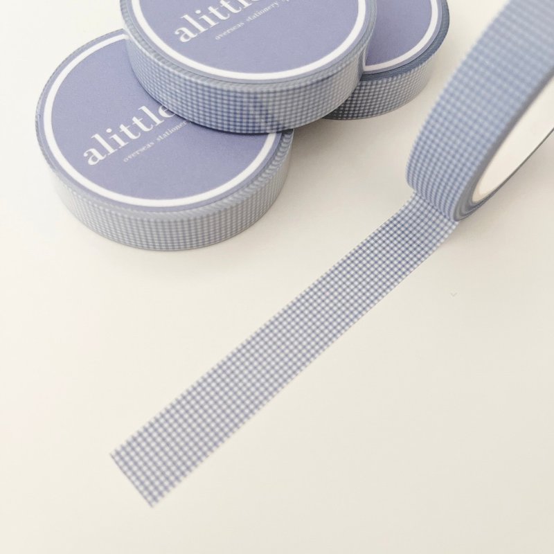 NEW alittlemini 10mm maskingtape Blueberry - Washi Tape - Paper White