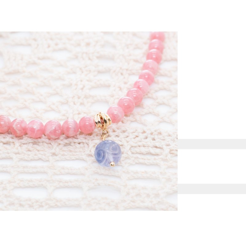 Zen | 54 Rosary Beads Zhun Ti Mantra Stone Stone - Bracelets - Crystal Pink