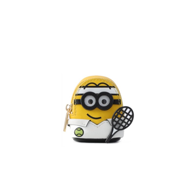 【滿額贈】Minions牛皮革迷你側孭袋 送禮 免運 - 側背包/斜背包 - 真皮 黃色