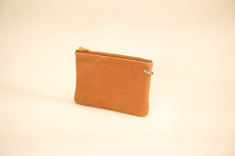 錢包 大款 卡格x2 零錢袋x1 鈔票層x1 - 長短皮夾/錢包 - 真皮 橘色