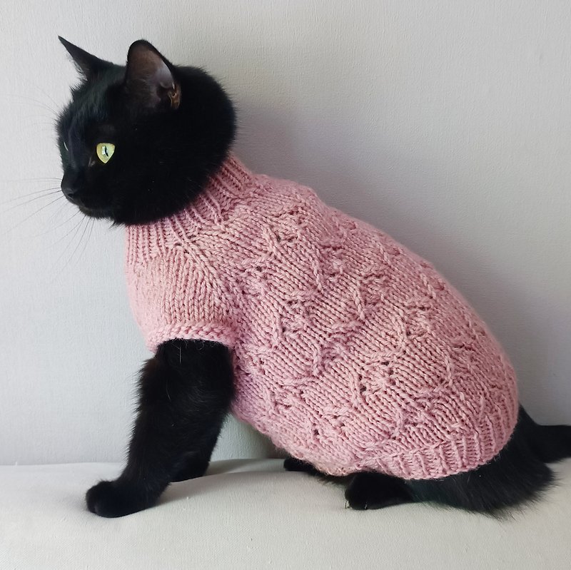 Cat sweater Cat jumper Knitted cat clothes Pets clothes for cats Dog sweater - Clothing & Accessories - Wool 