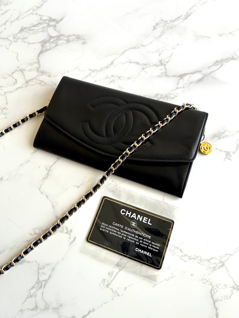 中古包 Chanel黑色小羊皮革包 WOC 斜背包 單肩包 側背包 二手包 - 側背包/斜背包 - 真皮 黑色