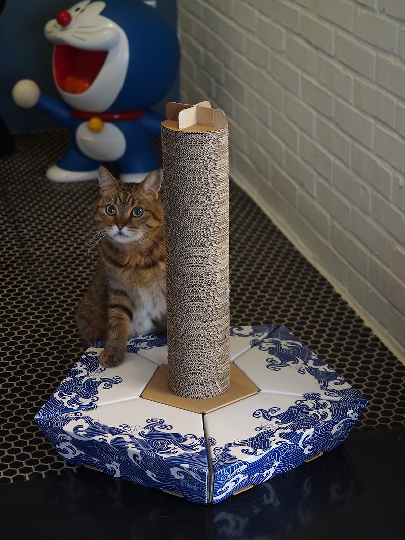 The Pillar_Hulumao DIY Cat Furniture with Scratcher - Scratchers & Cat Furniture - Paper Blue