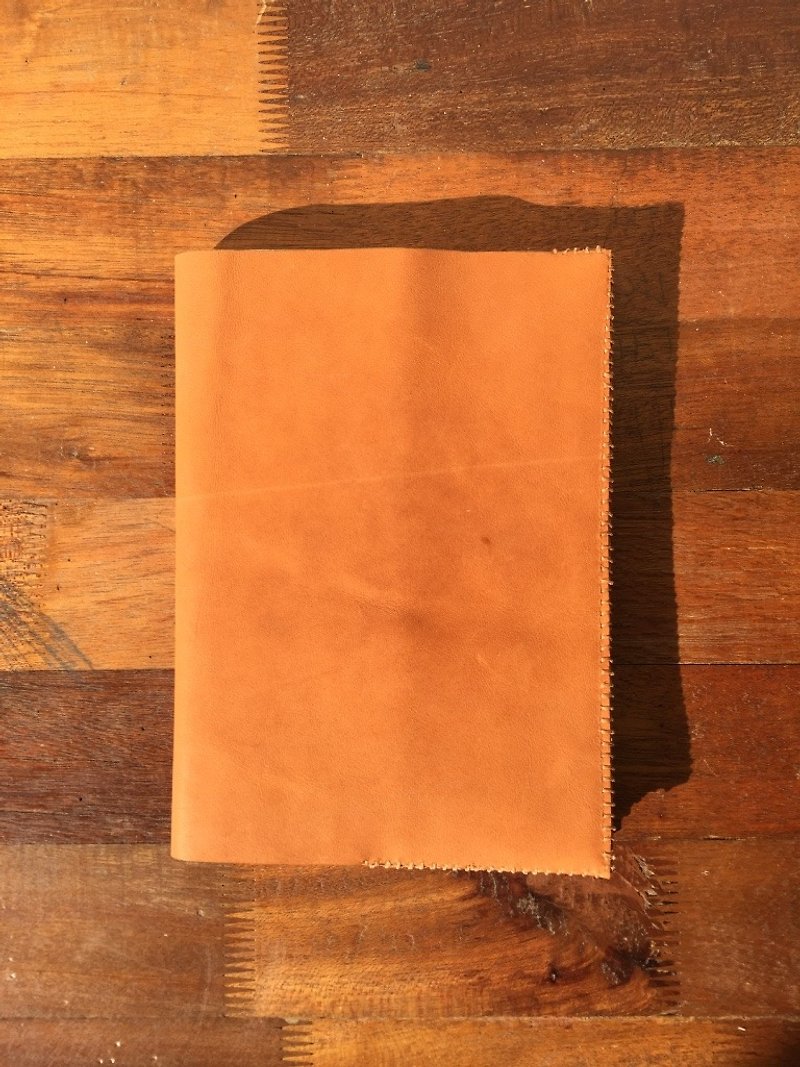 Book_binding with leather cover - 筆記簿/手帳 - 紙 咖啡色