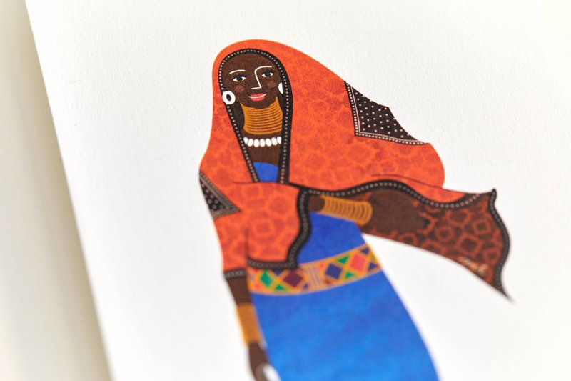 Isabel  AFRICA COSTUME ENVELOPE　民族衣装・封筒 - 信封/信紙 - 紙 