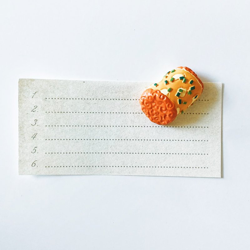 Resin Magnets Orange - Haojun Taiwanese Bread Magnet - Chive Rolls