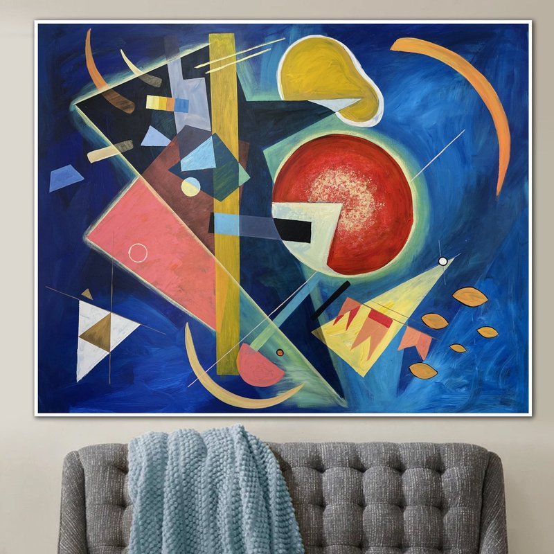 Abstract Colorful Shapes Expressionist Art Kandinsky Style Figurative Paintings - 壁貼/牆壁裝飾 - 壓克力 多色