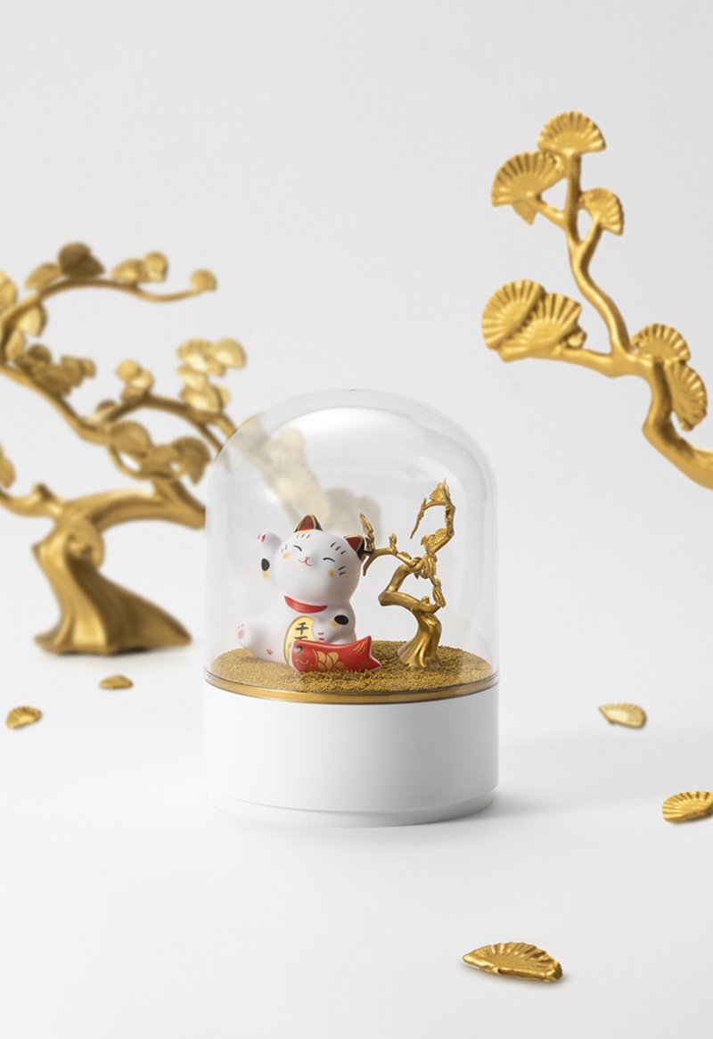 Everything Meimei Lucky Cat x Koi x Fortune Tree Good Luck Magnetic Music Box/Music Box Gift Box - ลำโพง - ไม้ หลากหลายสี