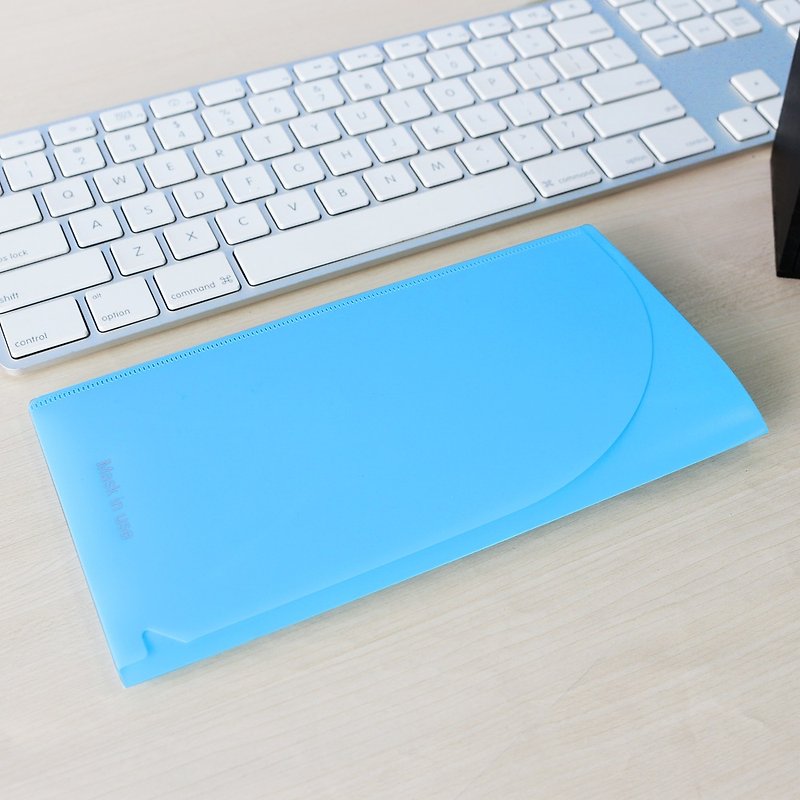 5 items in stock, universal storage folder, office essential mask folder, ticket folder - Face Masks - Plastic Blue