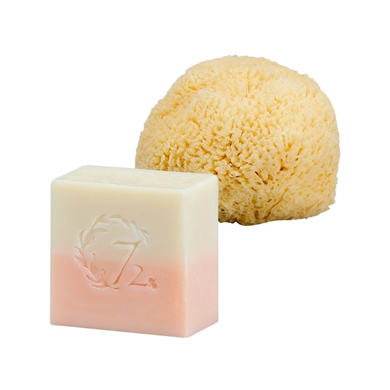 雪文洋行 粉紅水嫩臉部專用皂海綿兩件組 - 肥皂/手工皂 - 植物．花 粉紅色