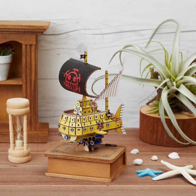 日本【wagumi】One Piece航海王木質立體拼圖-羅潛水艇 - 木工/竹藝/紙雕 - 木頭 多色