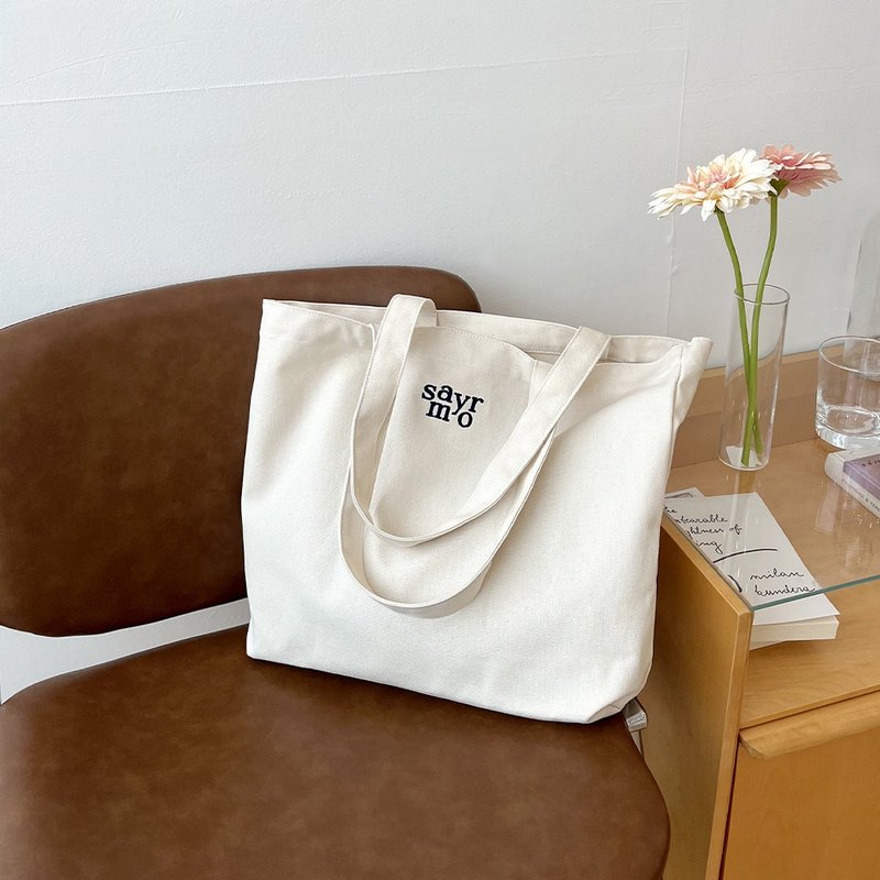 Poundi eco bag_ivory - กระเป๋าถือ - วัสดุอื่นๆ ขาว