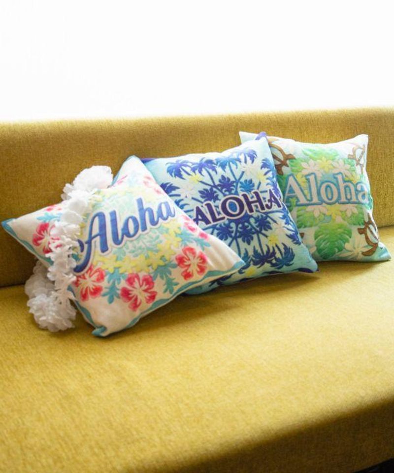 Hawaiian Quilt Pattern Pillow Case - 枕・クッション - その他の素材 