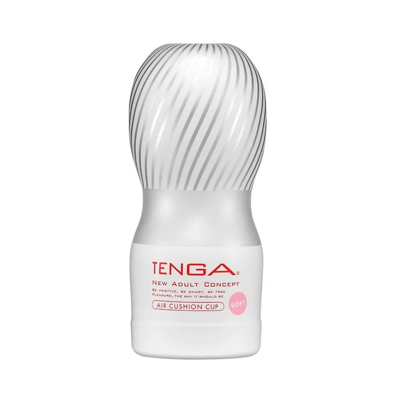 TENGA Air Cushion Cup Soft Version Disposable Masturbation Cup - Adult Products - Plastic Silver