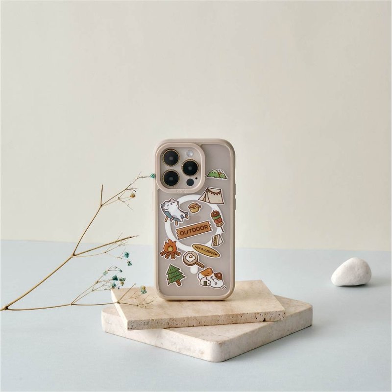 NEKO OJIMEOW Outdoor Camping Aurora Fog MagSafe iPhone Case - เคส/ซองมือถือ - ซิลิคอน หลากหลายสี