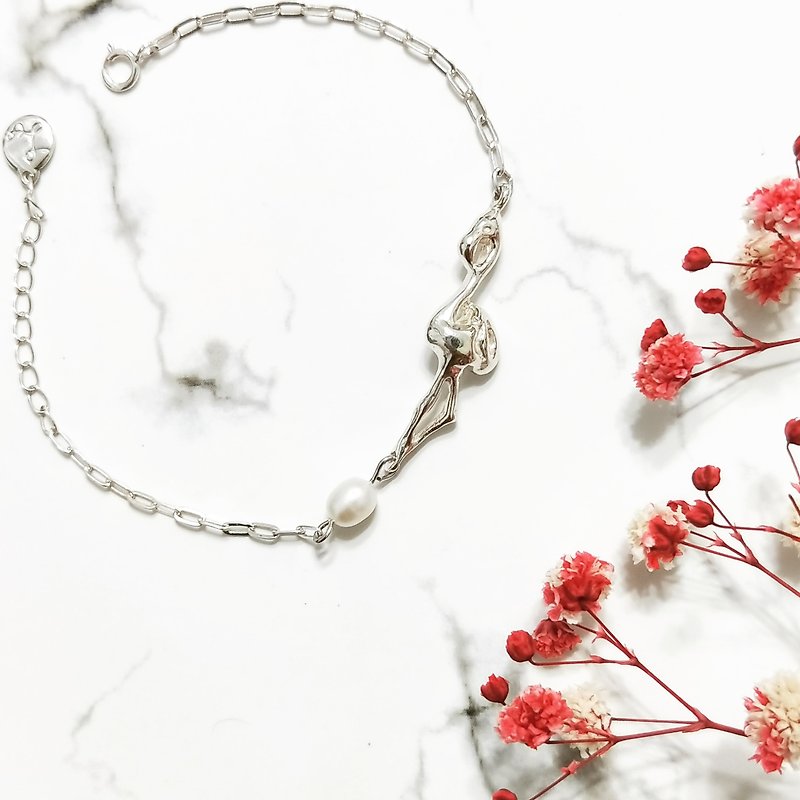 │Limited Dry Flower Gift Box │ Flamingo • Red Crane • Sterling Silver Bracelet • Designer - Collar Necklaces - Other Metals 