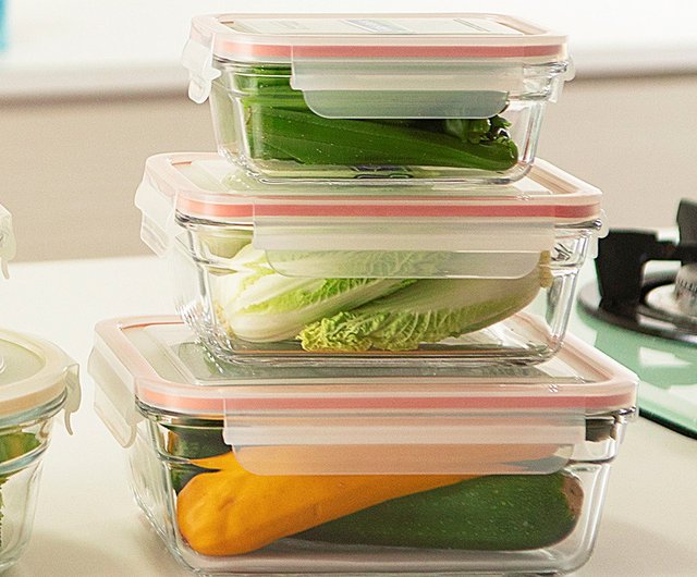 Stackable Lunch Box Containers Glass Crisper Special Sealed Office