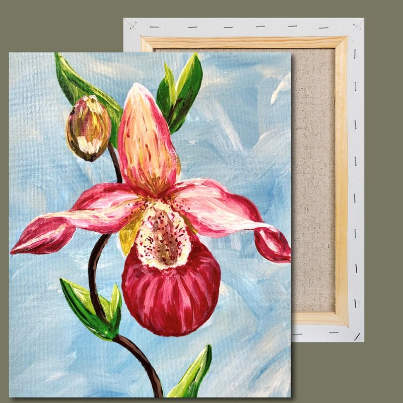 Orchid Painting, Plant Wall Art,  Wall Decor, Kitchen Decor - 海報/掛畫/掛布 - 壓克力 多色