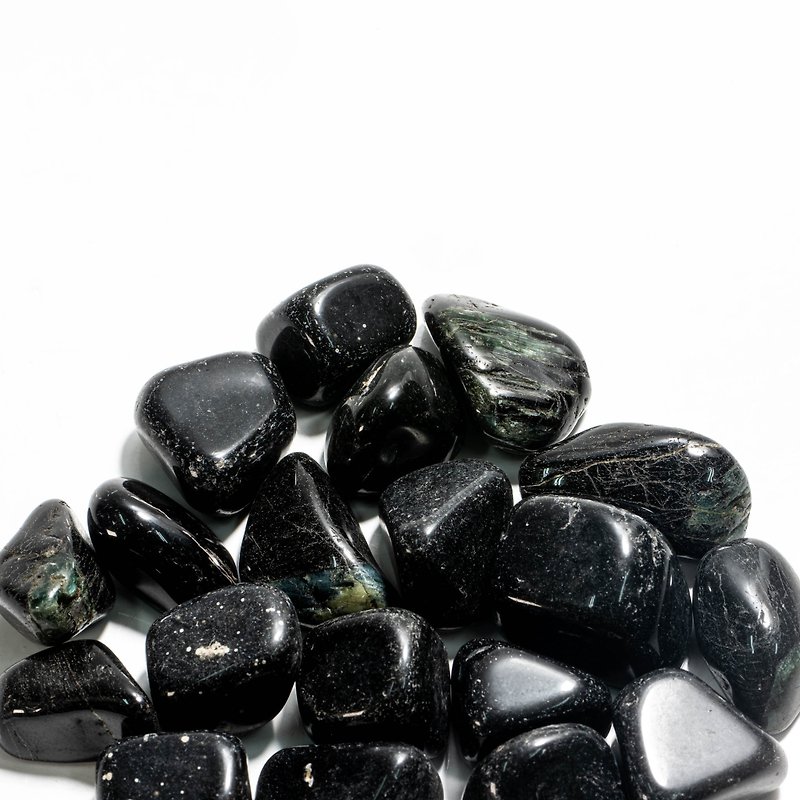 Rolling Stone Series-Black Stone 200g - Items for Display - Semi-Precious Stones Black