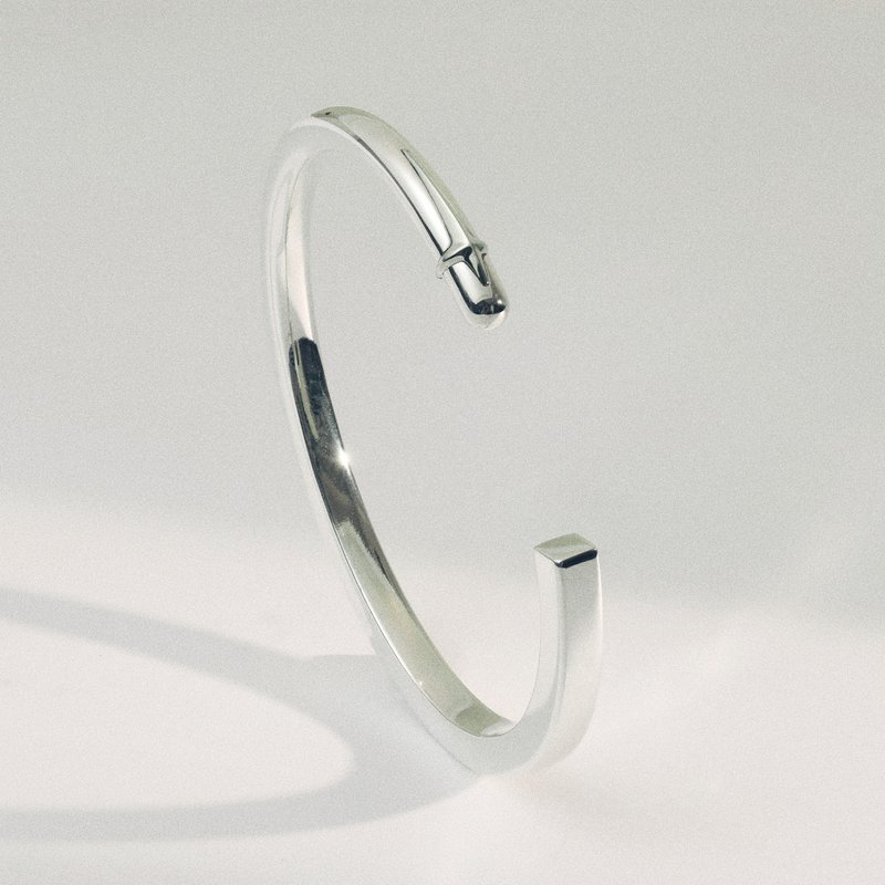 捆綁十字星拋光手鐲 silver925 - 手鍊/手環 - 純銀 銀色