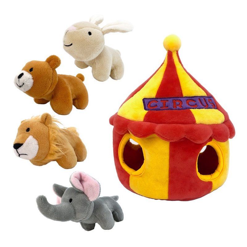 狗狗專用【馬戲團小朋友系列】耐咬耐磨玩具 V-PET 玩偶 共4款小 - 貓/狗玩具 - 其他人造纖維 