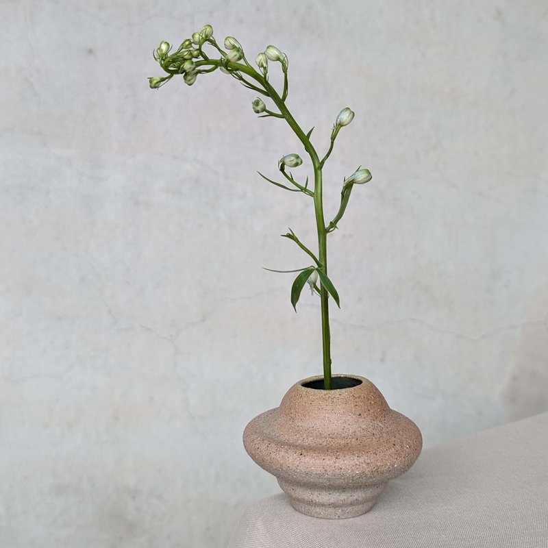 不規則溶融小花器 - 花瓶/花器 - 陶 橘色