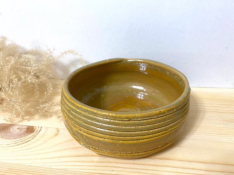 Rotating line-small bowl - ถ้วยชาม - ดินเผา สีนำ้ตาล