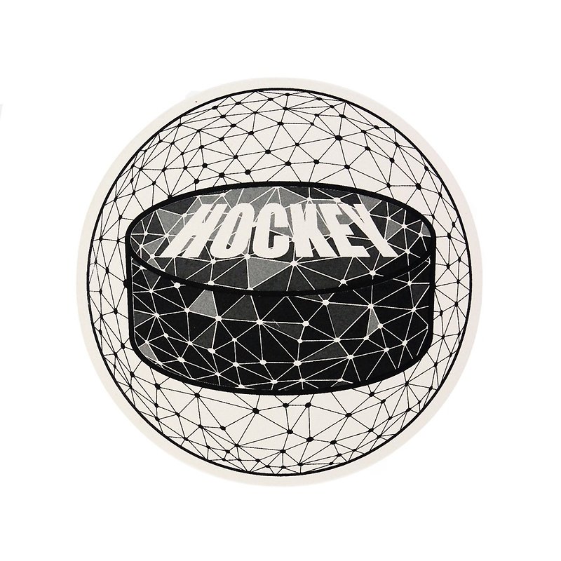 Hockey Water Absorbent Coaster - Coasters - Porcelain Black