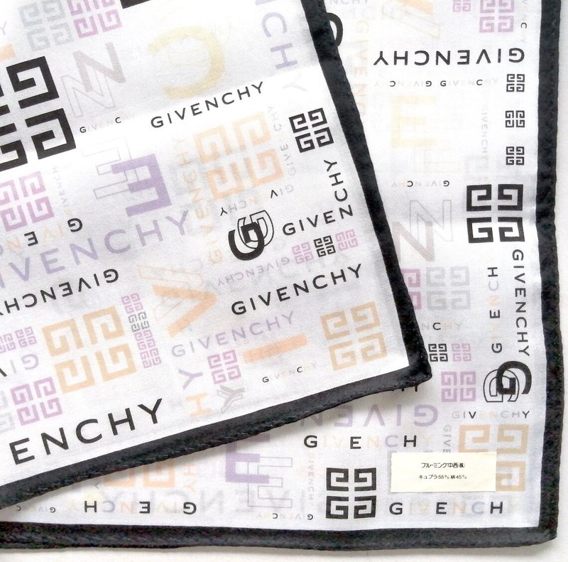Givenchy Vintage Handkerchief Pocket Square Gift 20 x 19.5 inches - 絲巾 - 棉．麻 粉紅色