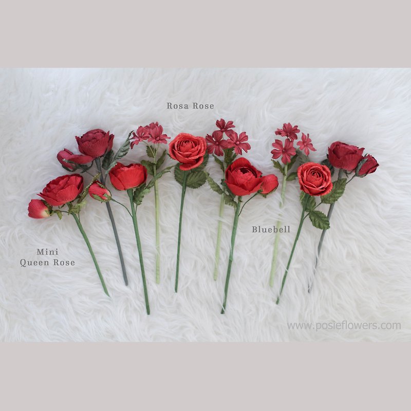APPLE RED - Small Posie Rooms for Home Decoration - 香氛/精油/擴香 - 紙 紅色