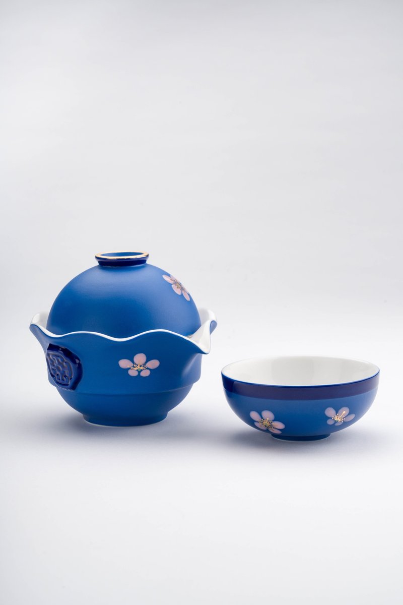 荷器壺組 - 擺飾/家飾品 - 陶 藍色
