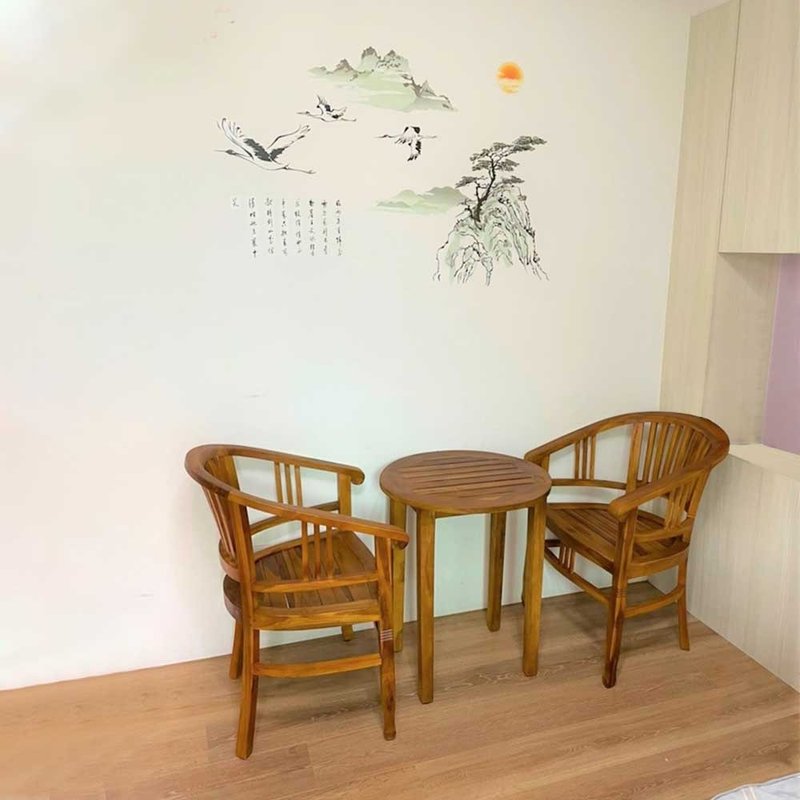 [Jidi City 100% Teak Furniture] UNC9-09 Teak Arc Chair Back Shape Chair Sofa Chair - เก้าอี้โซฟา - ไม้ 