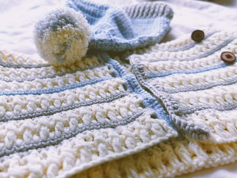 美麗諾羊毛編織嬰兒可調整式保暖肚圍 - 圍兜/口水巾 - 羊毛 