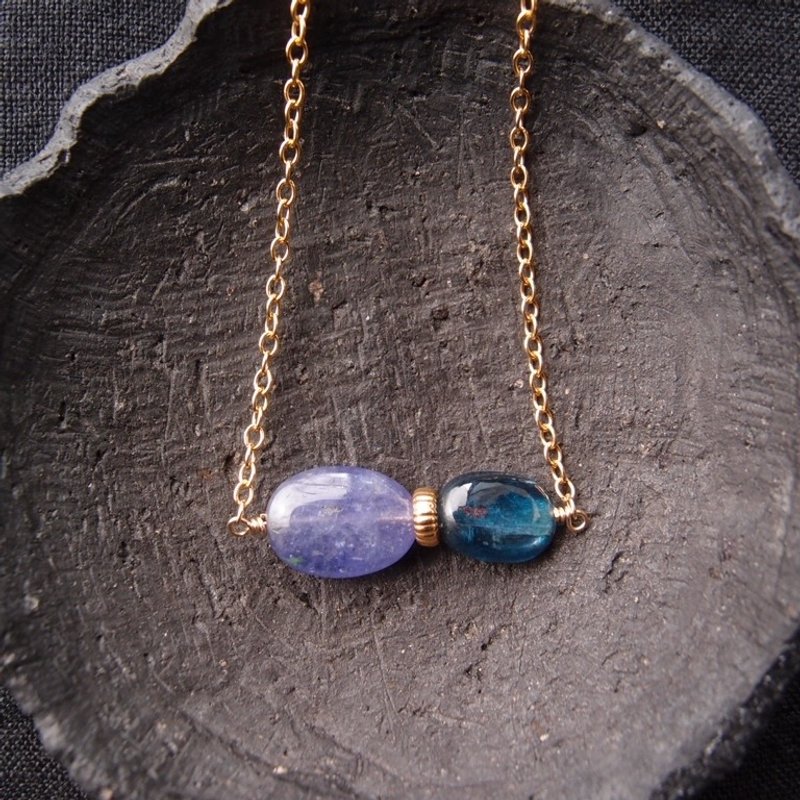 【K14gf】Kyanite × Tanzanite Necklace カイヤナイト×タンザナイト ネックレス - 項鍊 - 寶石 藍色