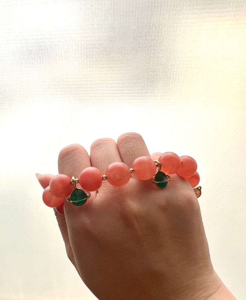 Xingyu-Soft Light Baoshan Southern Red Agate Turquoise Bracelet/Hand Size 17/Gift/Enhance Complexion - สร้อยข้อมือ - หยก สีแดง