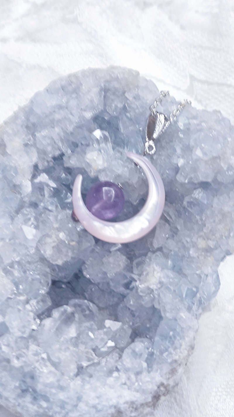 彌露娜奇幻物語-幻月之心-項鍊 - 項鍊 - 寶石 紫色