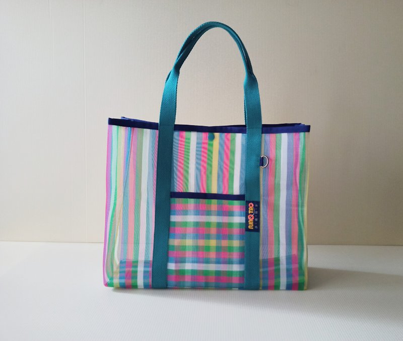 Use the base bag version 2.0_five-color stripes - Messenger Bags & Sling Bags - Plastic Blue