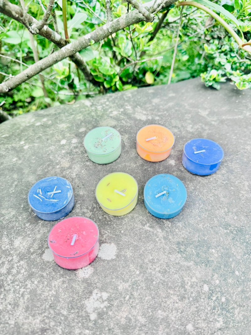 【Rose Tree】身體都知道。魔法許願香氛茶蠟。7種香味 - 香氛蠟燭/燭台 - 蠟 綠色