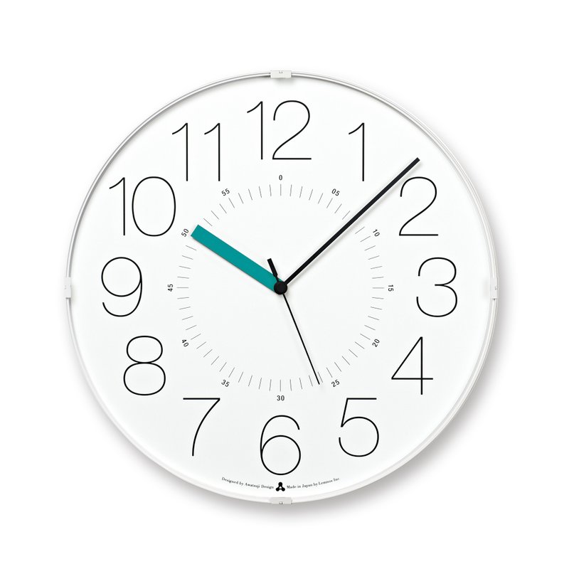 Lemnos CARA Clock - White Blue - นาฬิกา - พลาสติก สีน้ำเงิน