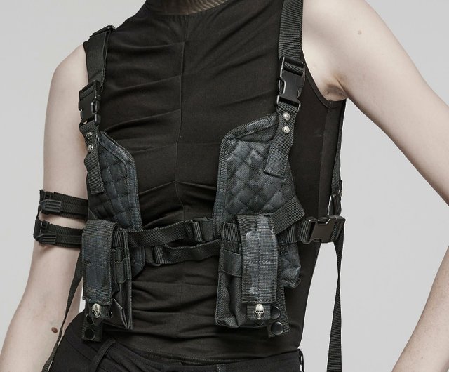 Punk Consciousness Hacker Energy Work Bag Vest/ Tactical