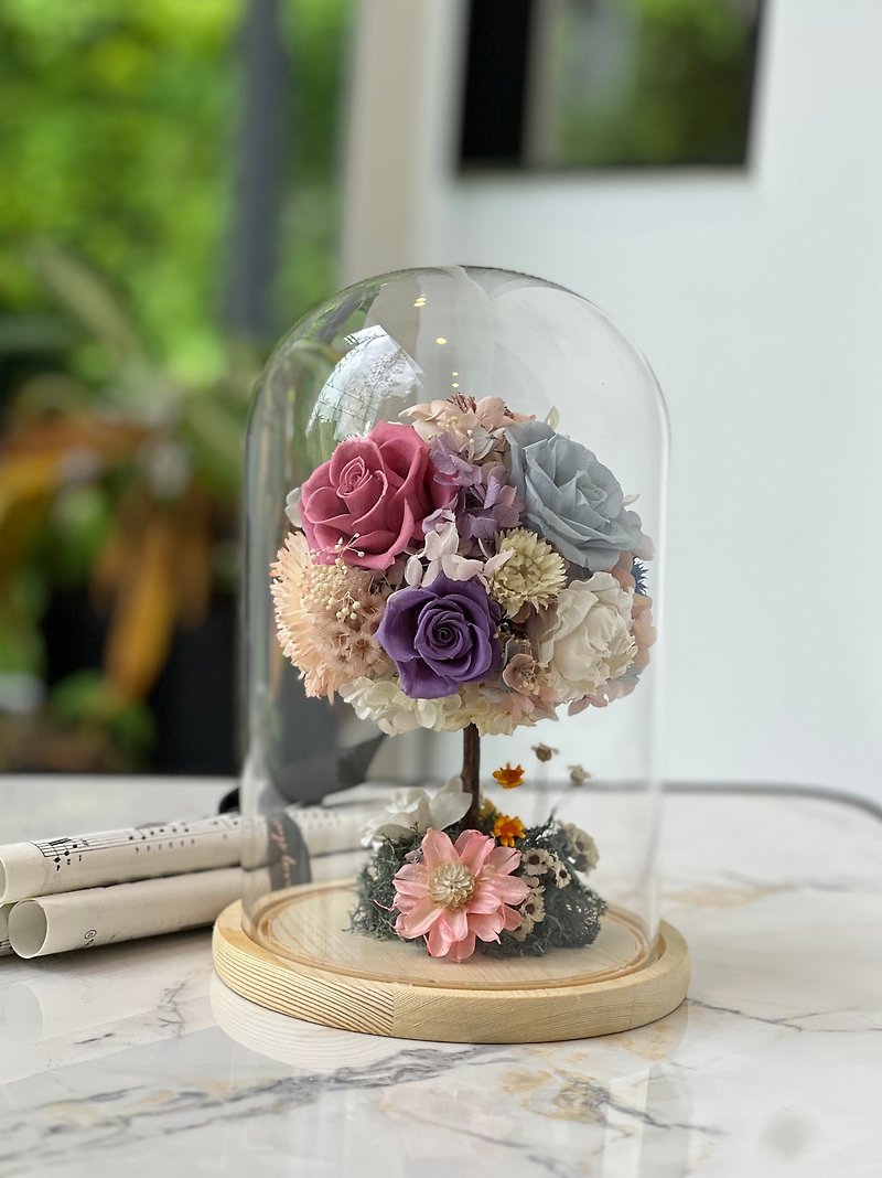 Small round angel tree flower cup for gift exchange, personalized customization, New Year's gift, Valentine's Day flower gift - Dried Flowers & Bouquets - Plants & Flowers 