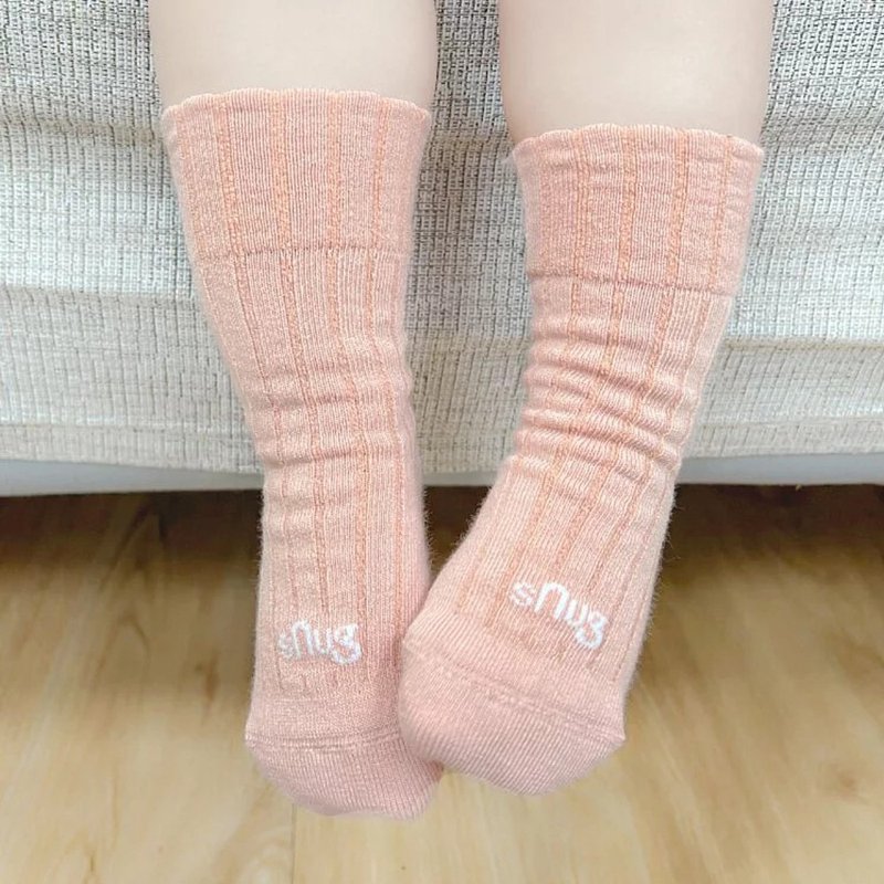 MIT mid-calf children's socks-peach orange pure cotton healthy deodorant socks (with anti-slip) multiple sizes sNug - ถุงเท้าเด็ก - ผ้าฝ้าย/ผ้าลินิน สึชมพู