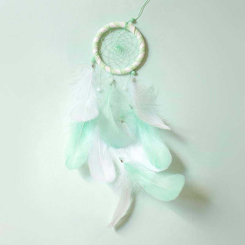 Dream catcher material bag 8cm - mint candy two-color (white + mint green) - dream lover gift - อื่นๆ - วัสดุอื่นๆ สีเขียว
